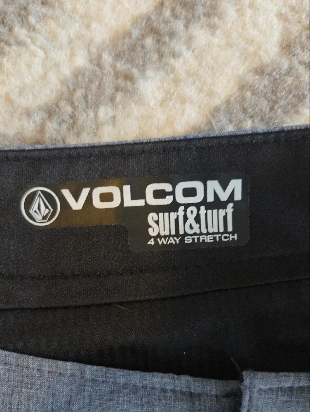Volcom Men's Slate Blue Chino-Style Shorts